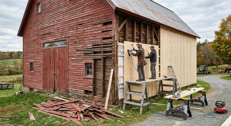 Barn Siding Replacement in York, ME
