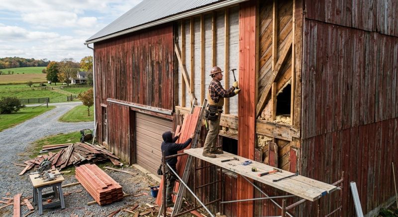 Barn Siding Replacement in Seabrook, NH