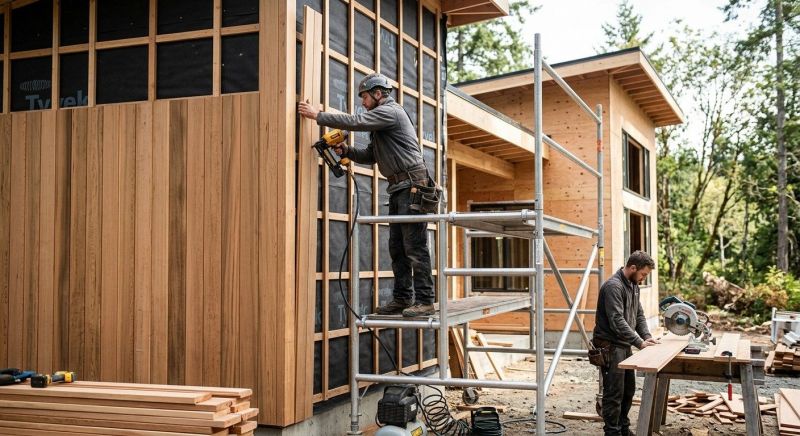 Cedar Cladding Installation in York, ME