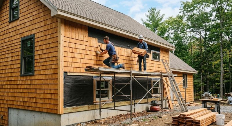 Cedar Siding Installation in Ogunquit, ME