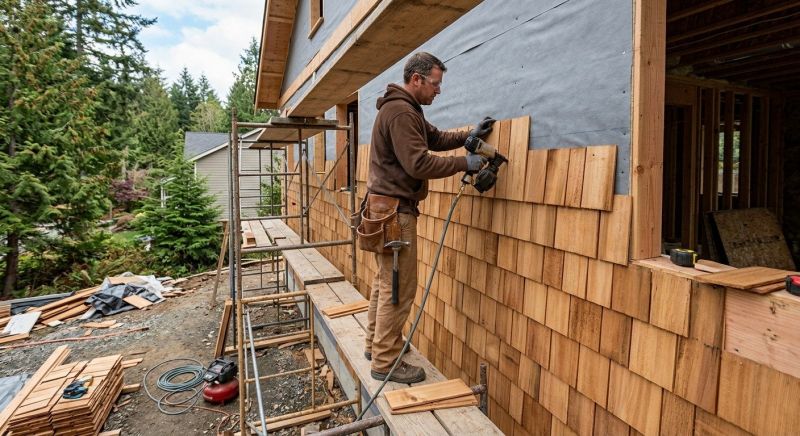 Cedar Siding Installation in York County, ME