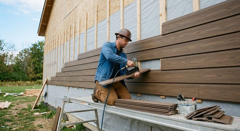 Faux Wood Siding Installation in Biddeford, ME