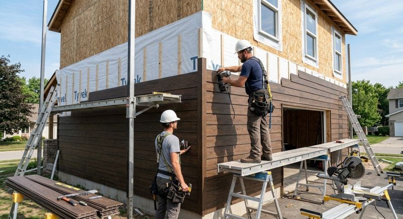 Faux Wood Siding Installation in Rye, NH