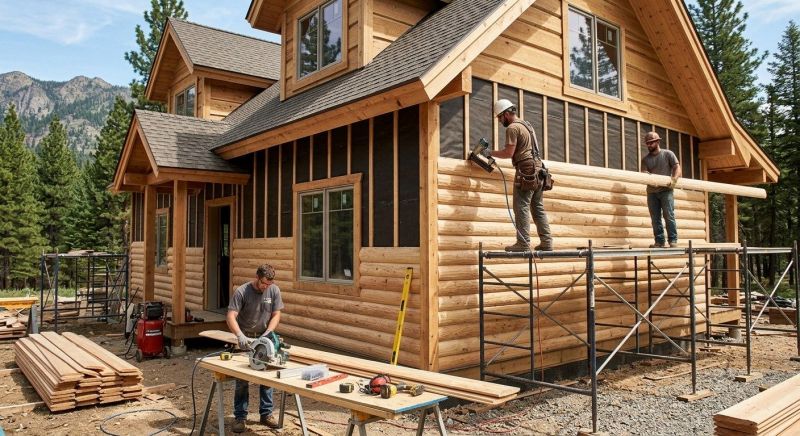 Log Siding Installation in Durham, NH