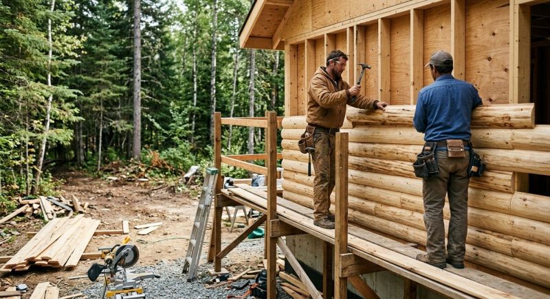 Log Siding Installation in Ogunquit, ME