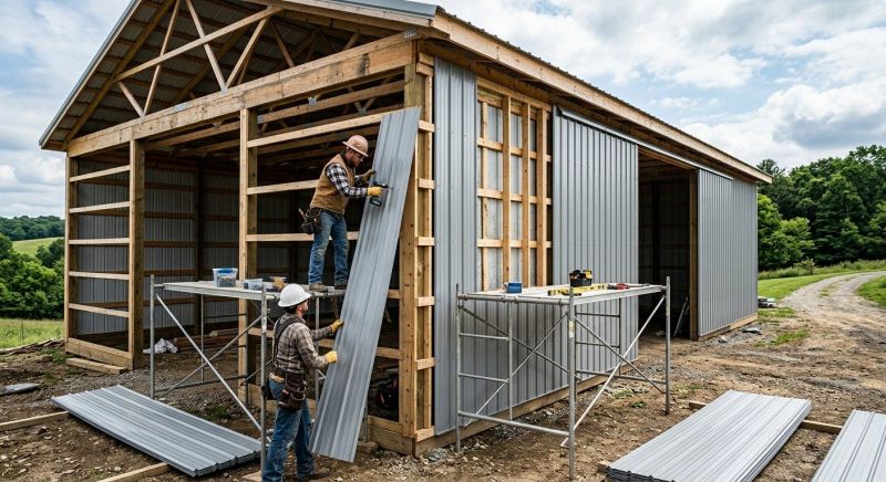 Metal Barn Siding Installation in York, ME