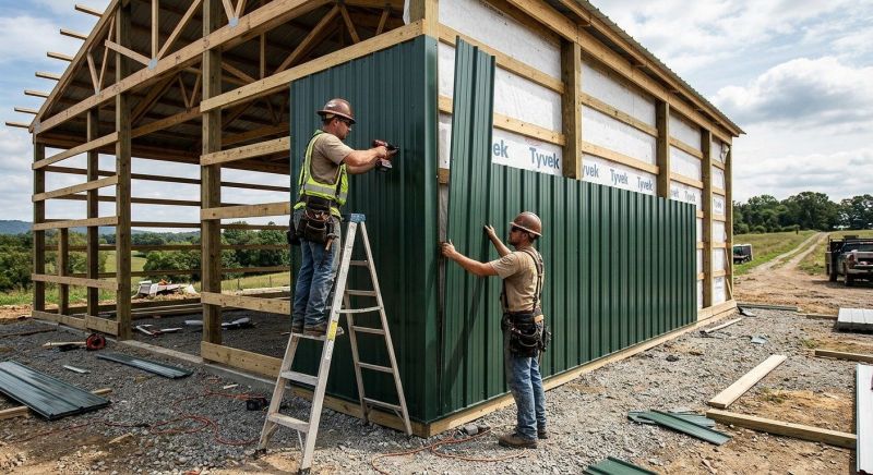 Metal Barn Siding Installation in York, ME