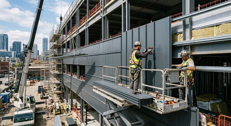 Steel Cladding Installation in York, ME
