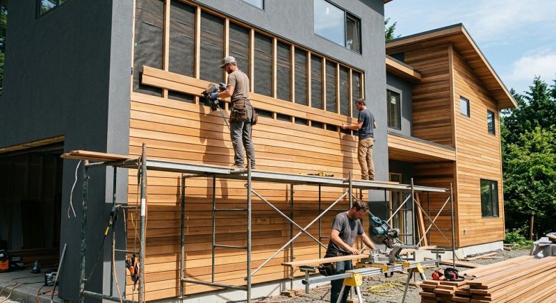 Wood Cladding Installation in Hampton, NH
