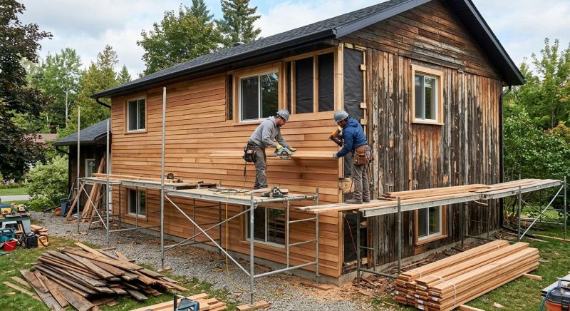 Wood Cladding Installation in Sanford, ME