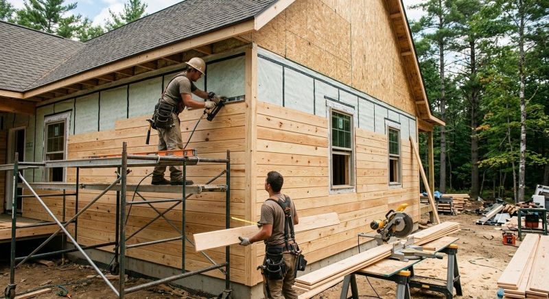 Wood Plank Siding Installation in York, ME
